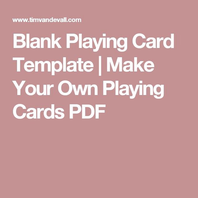 Playing Card Template Word Fresh Best 25 Blank Playing Cards Ideas On Pinterest