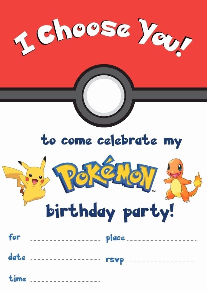 Pokemon Birthday Invitations Template New Best 25 Pokemon Birthday Card Ideas On Pinterest