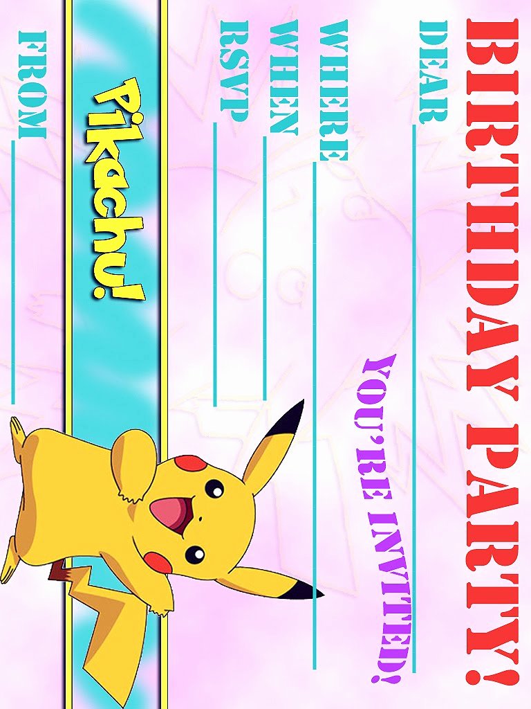 Gallery of Pokemon Invitation Template Free.