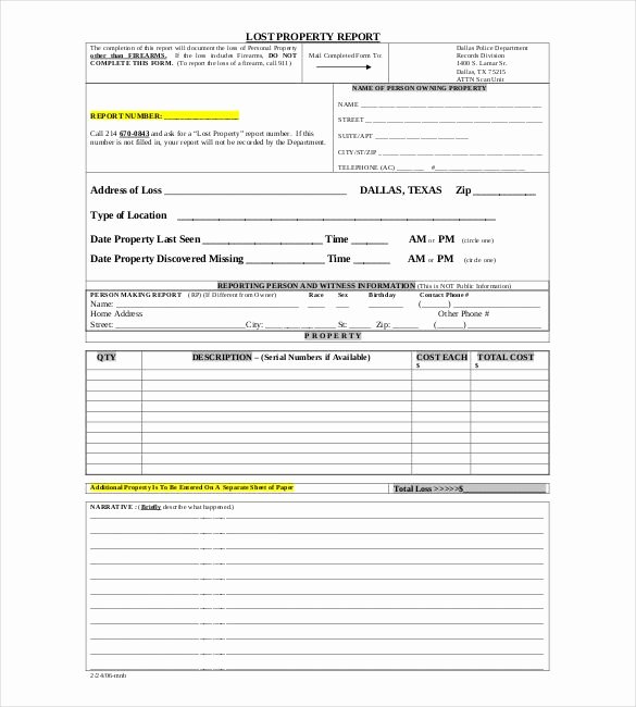 Police Incident Report Template Awesome Sample Police Report Template – 13 Free Word Pdf