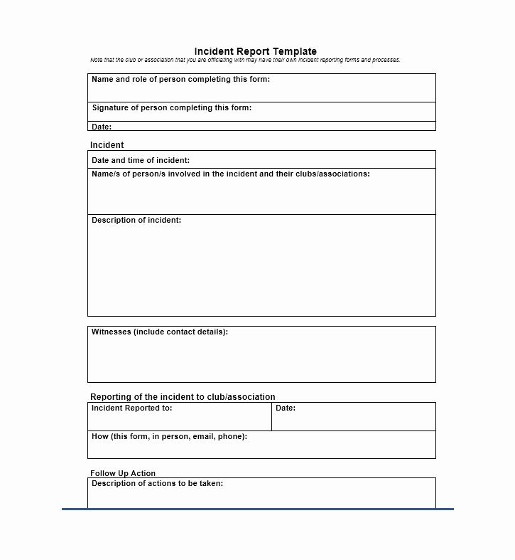 Police Incident Report Template Lovely 60 Incident Report Template [employee Police Generic]