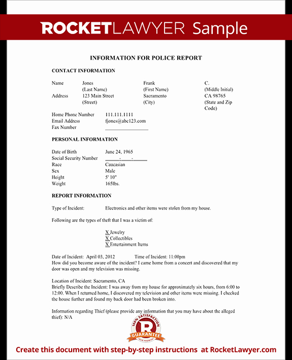 Police Incident Report Template Lovely Police Report form Worksheet Prepare Your Police