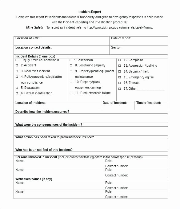 Police Incident Report Template New Incident Report Templates Police Incident Report Template