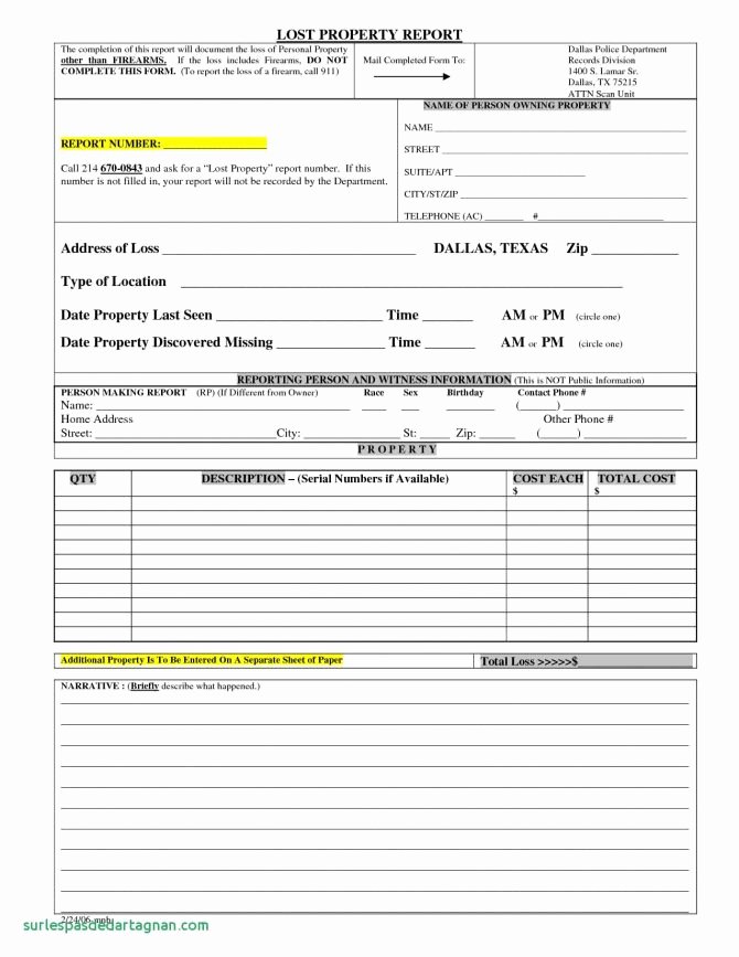Police Report Template Pdf Luxury Blank Police Report Template Incident form Statement