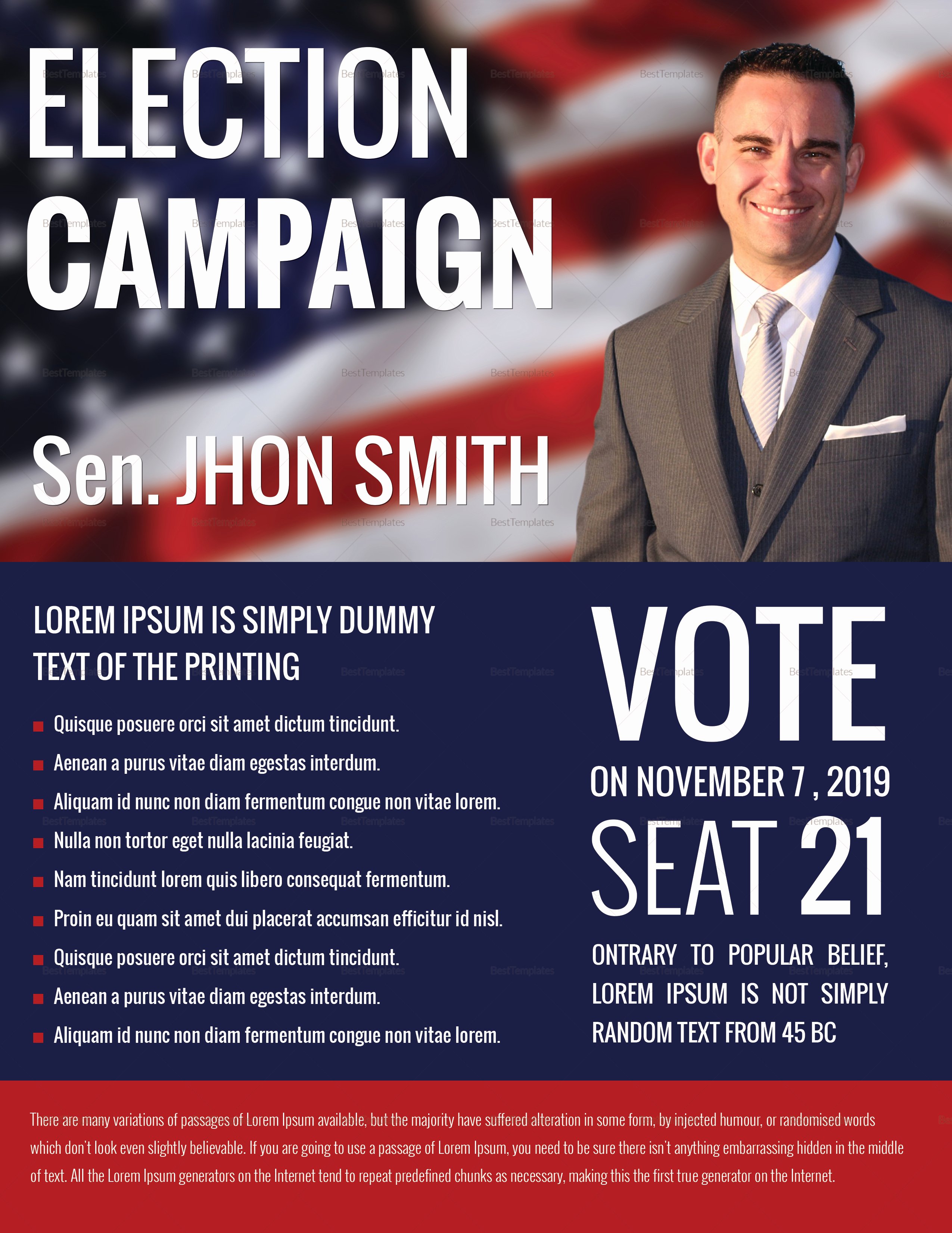 Political Flyer Template Free Beautiful Political Campaign Flyer Design Template In Word Psd