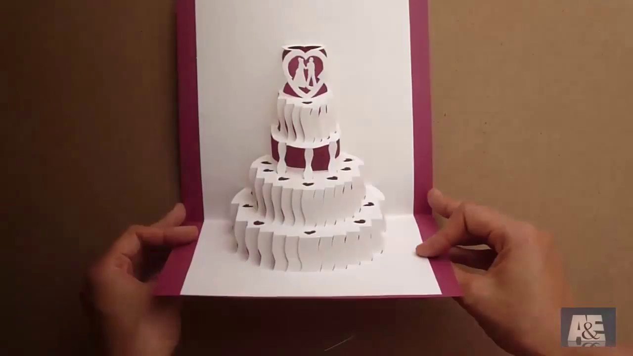 Pop Up Card Template Inspirational How to Make A Amazing Wedding Cake Pop Up Card Tutorial