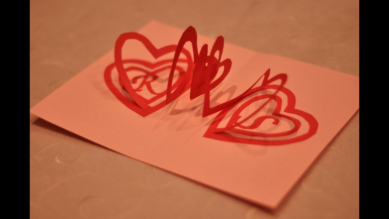 Pop Up Card Template Unique How to Make A Valentine S Day Pop Up Card Spiral Heart