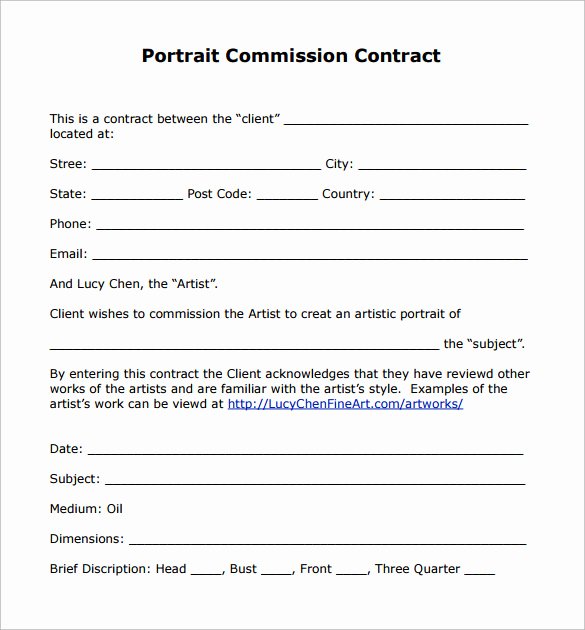 Portrait Photography Contract Template Best Of 12 Mission Contract Templates to Download for Free