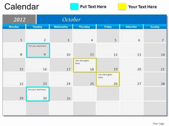 Powerpoint 2016 Calendar Template Beautiful Calendar Ppt Template Powerpoint Calendar Templates 2016