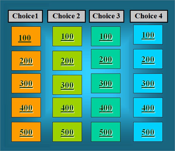 Powerpoint Flash Cards Template Awesome 7 Jeopardy Samples