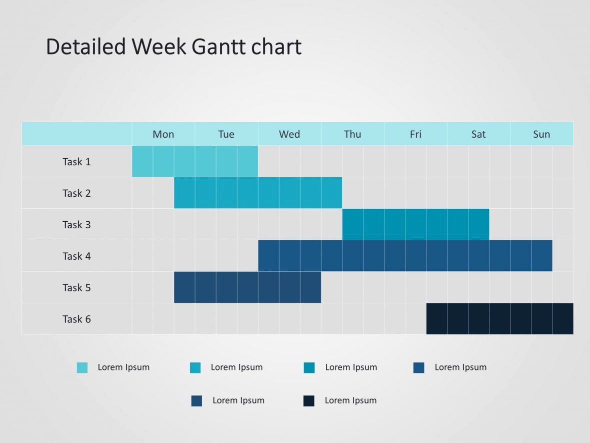 Powerpoint Gantt Chart Template Inspirational Weekly Gantt Chart Powerpoint Template 1