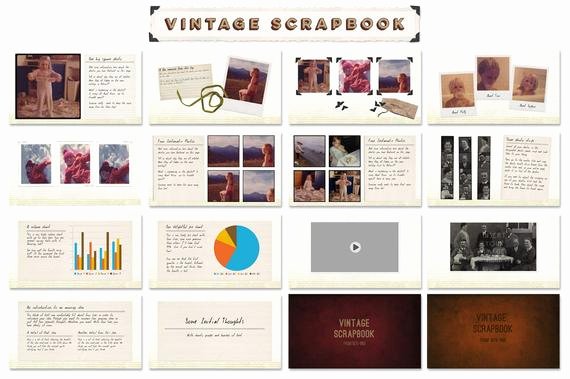 Powerpoint Photo Album Template Lovely Vintage Scrapbook Powerpoint Presentation Templates for