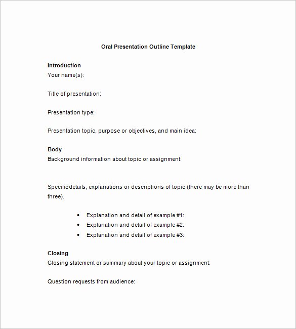 Powerpoint Presentation Outline Template Luxury 7 Presentation Outline Templates – Free Ppt Word &amp; Pdf