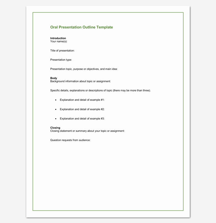 Powerpoint Presentation Outline Template New Presentation Outline Template 19 formats for Ppt Word