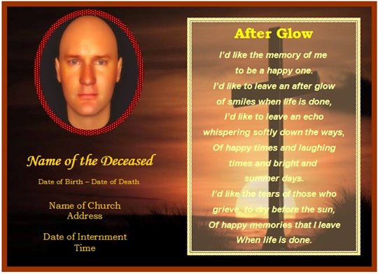 Prayer Card Template Free Unique Free Printable Funeral Prayer Card Template