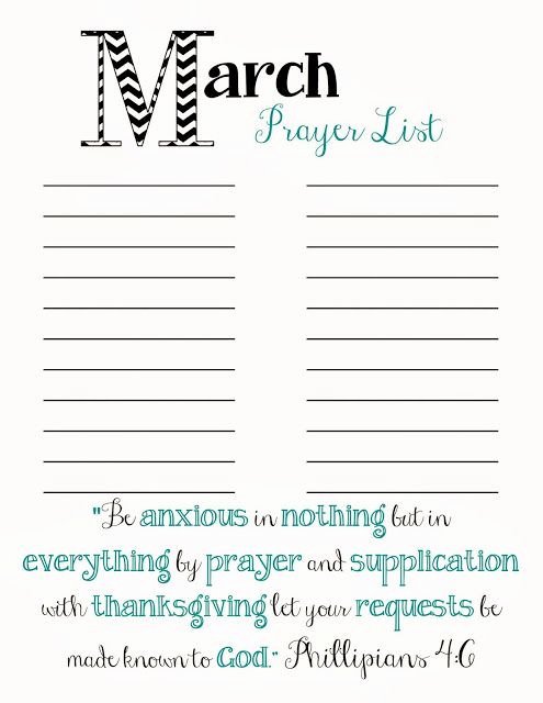 Prayer Journal Template Download Lovely Doodles &amp; Stitches March Prayer List Printable