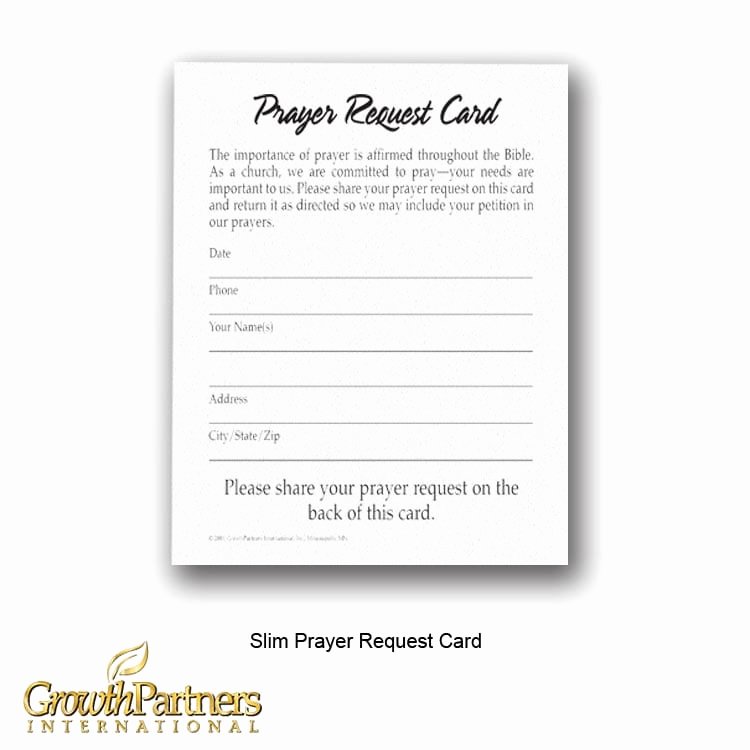 Prayer Request Card Template Inspirational Prayer Request Cards Growthpartners International