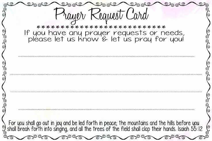 Prayer Request Cards Template Fresh Prayer Request Cards Pdf 3 Reasons Use Cars Youth Ministry