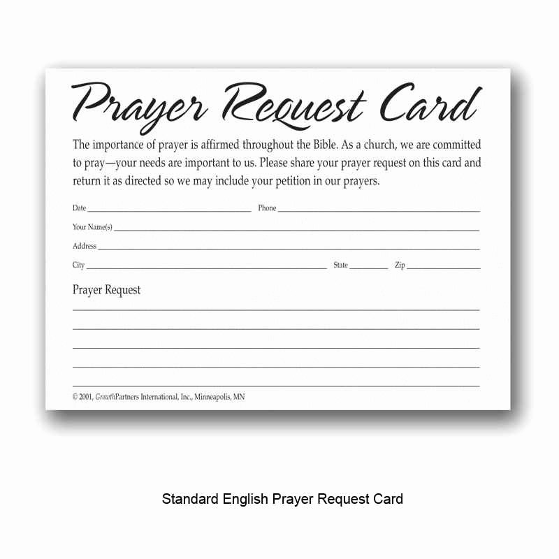 Prayer Request Cards Template Luxury 7 Best Of Printable Prayer Request Template