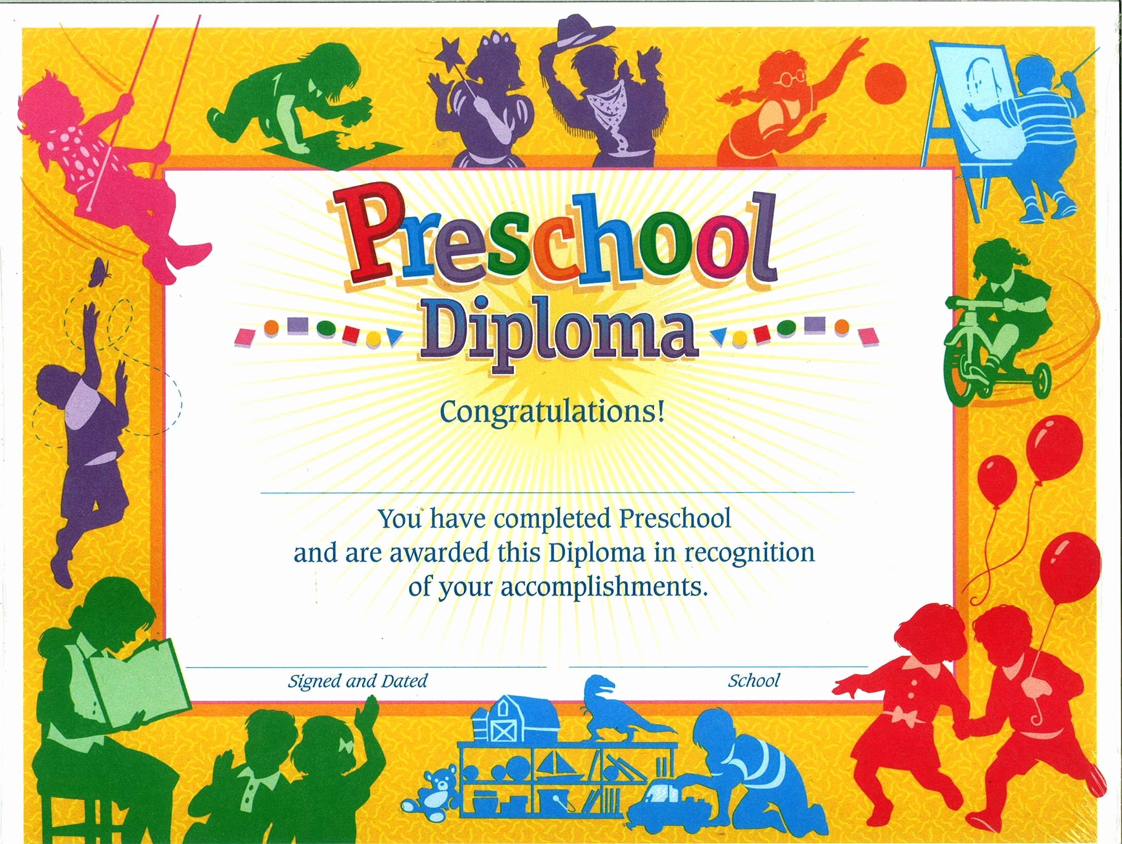 Preschool Graduation Certificate Template Elegant 11 Preschool Certificate Templates Pdf