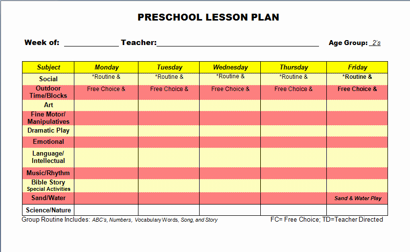 Preschool Lesson Plans Template Beautiful Need A Weekly Lesson Plan for Preschool Studyclix Web