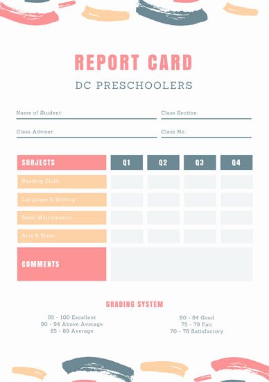 Preschool Report Card Template New Customize 1 225 Report Templates Online Page 19 Canva