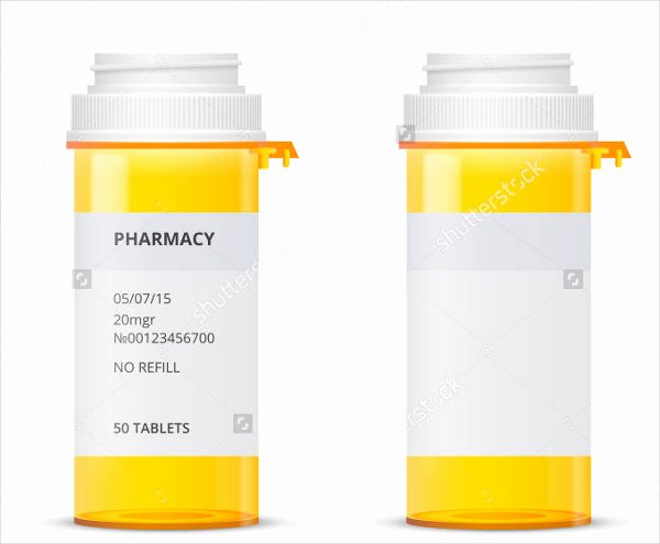Prescription Bottle Label Template Inspirational 9 Pill Bottle Label Templates Design Templates