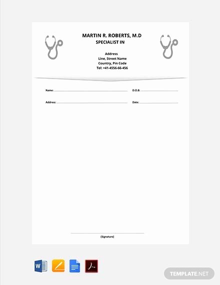 Prescription Template Microsoft Word Fresh Free Gynecologist Doctor S Prescription Template Download