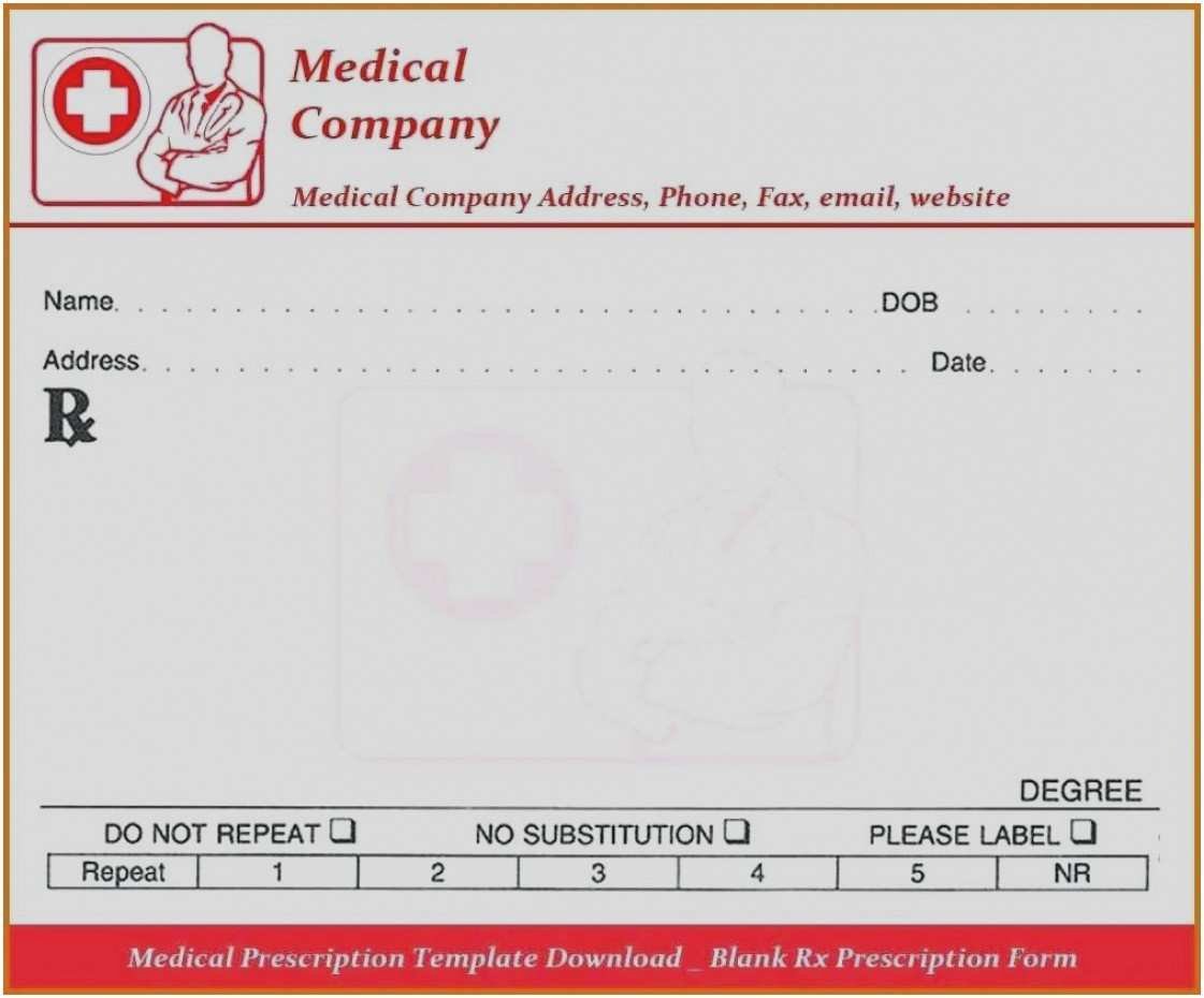  Prescription Template Microsoft Word Stcharleschill Template