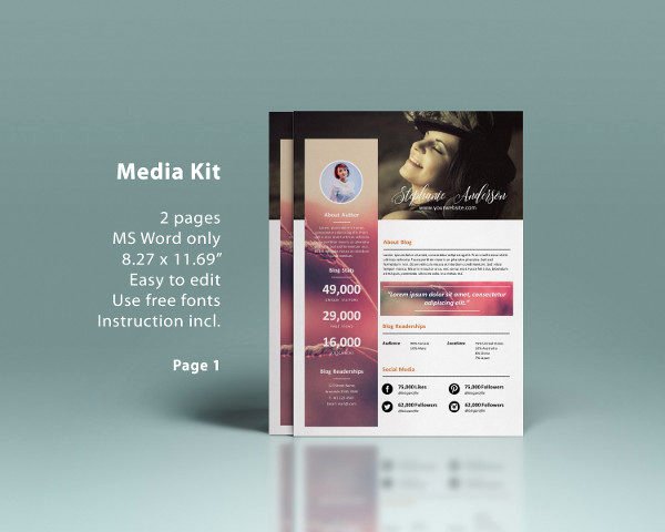 Press Kit Template Word Inspirational Media Kit Template 20 Free Psd Ai Eps format Download