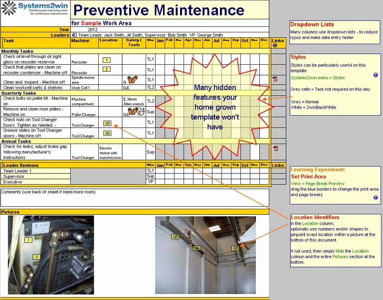 Preventative Maintenance Schedule Template Elegant Preventive Maintenance Schedule Template Excel