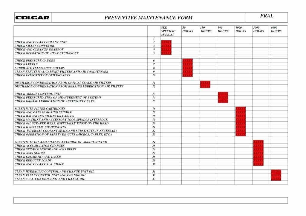 Preventive Maintenance Schedule Template Best Of Vehicle Maintenance Plan Template – Flybymedia