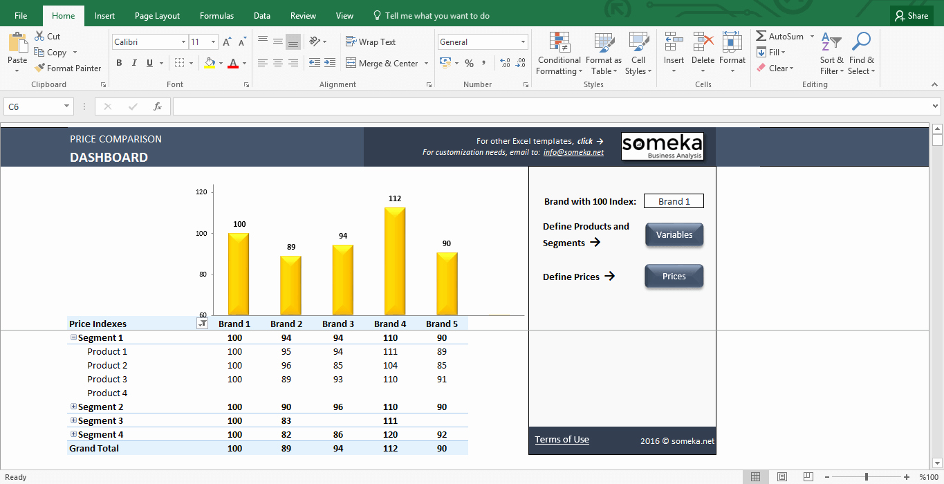 Price Comparison Excel Template Fresh Price Parison and Analysis Excel Template for Small