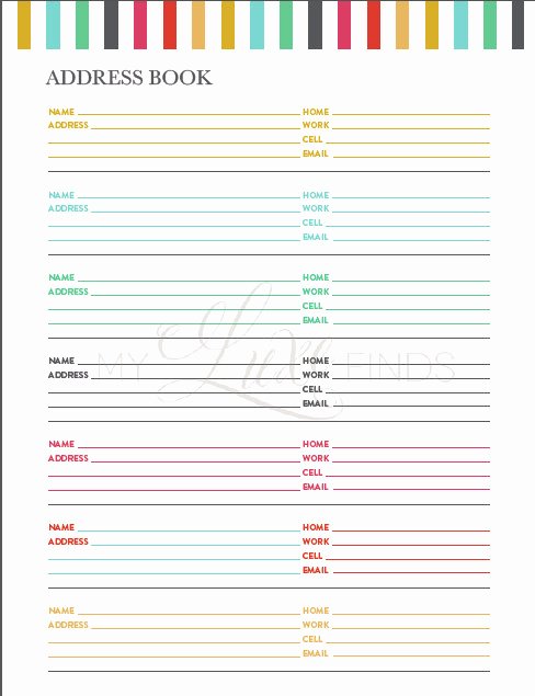 Printable Address Book Template Lovely 8 Best Of Phone Book Printable Printable Phone