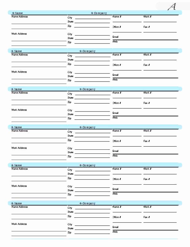 Printable Address Book Template Unique 25 Of Template Address Book