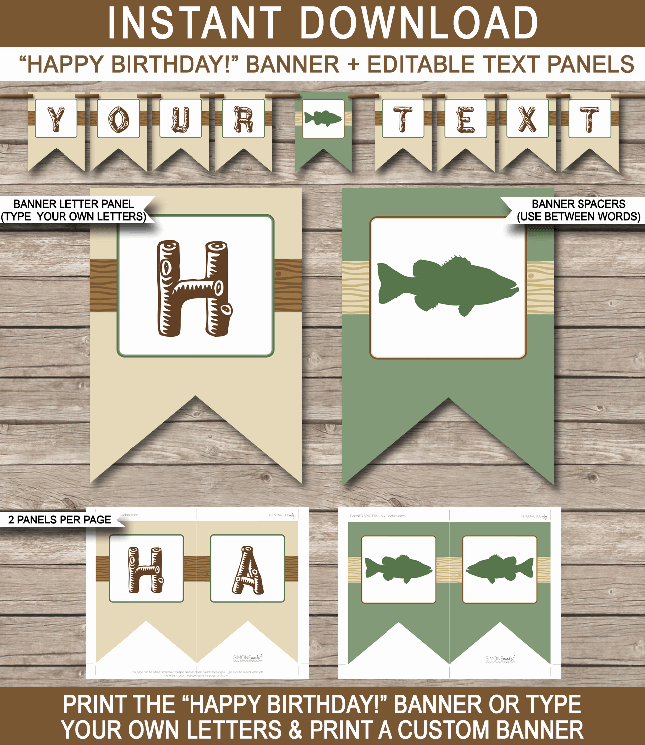 Printable Birthday Banner Template Best Of Fishing Party Banner Template Birthday Banner
