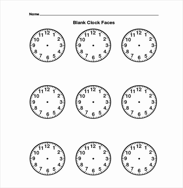 Printable Clock Face Template Elegant 17 Printable Clock Templates Pdf Doc