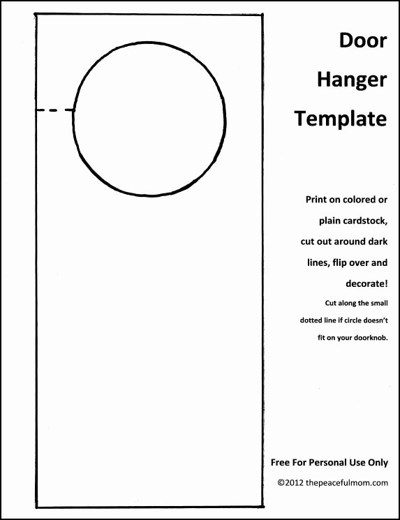 Printable Door Hanger Template Best Of Diy Holiday Door Hanger with Free Template