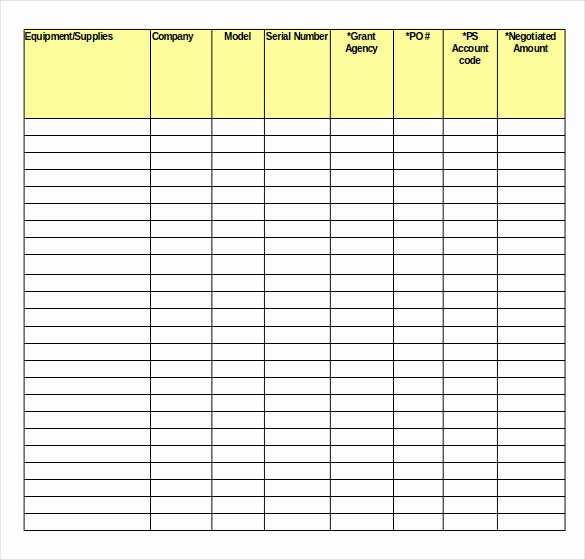 Printable Inventory List Template Best Of Inventory Spreadsheet Template 48 Free Word Excel