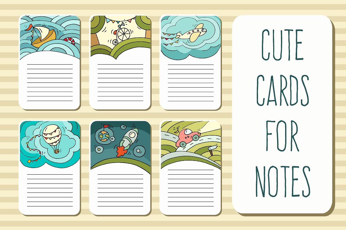 Printable Note Card Template Luxury Printable Cards for Notes Card Templates Creative Market