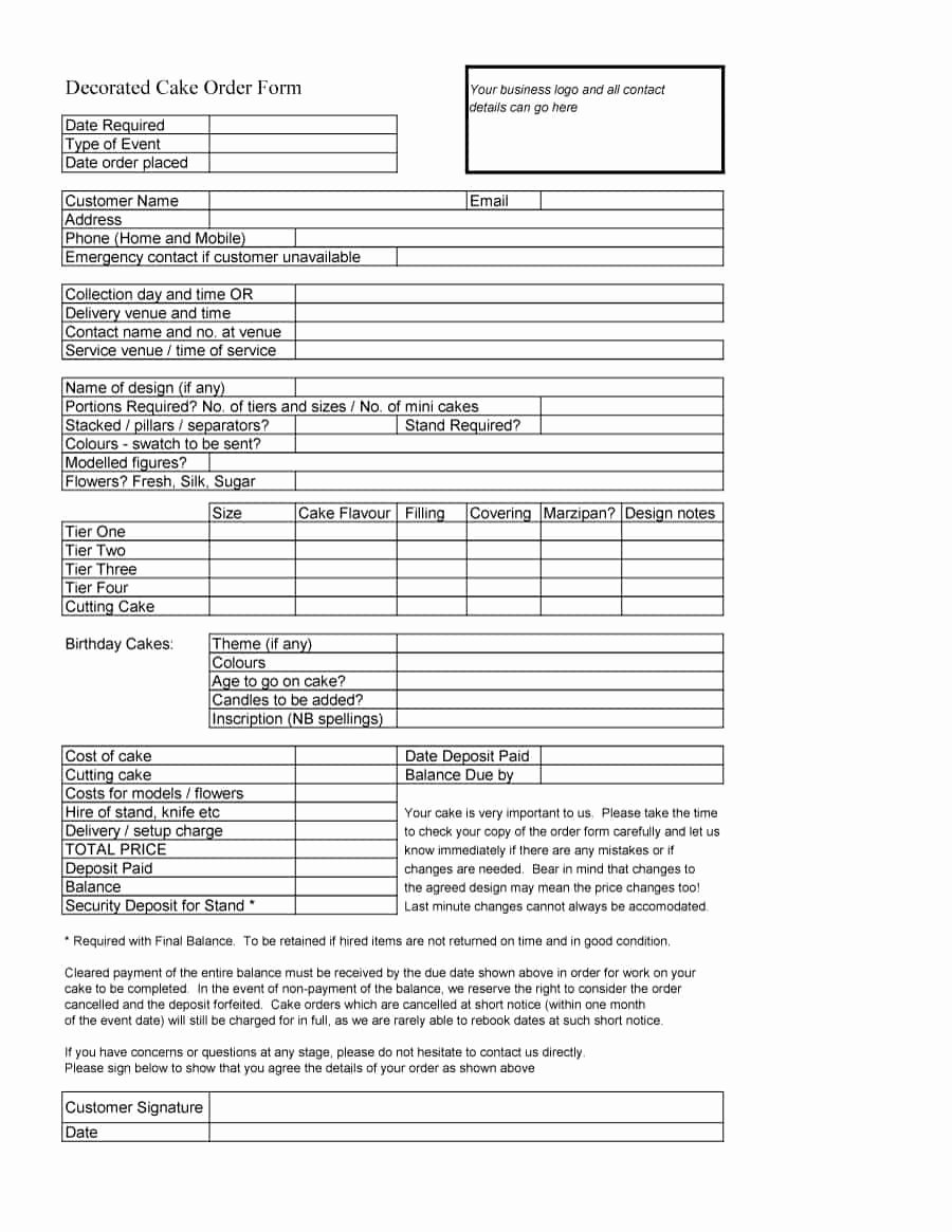 Printable order form Template Beautiful 40 order form Templates [work order Change order More]