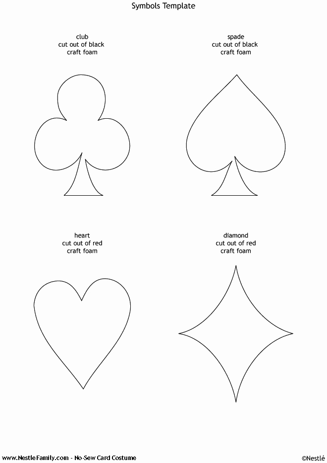 Printable Playing Card Template Beautiful Template to Make Over Sized Playing Cards