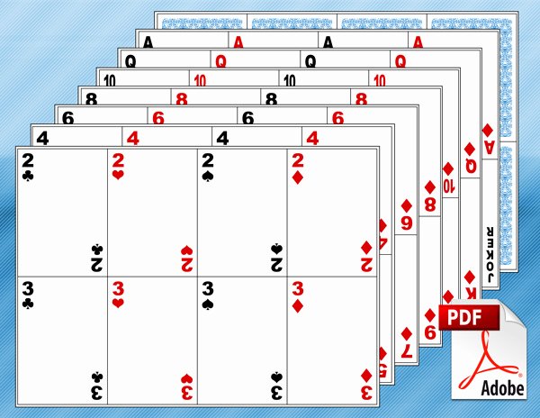 Printable Playing Cards Template Elegant Blank Playing Card Template