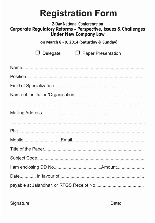 Printable Registration form Template Awesome Printable Registration form Templates Word Excel Samples