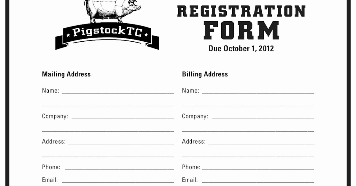 Printable Registration form Template Beautiful Application form Registration form Template Printable