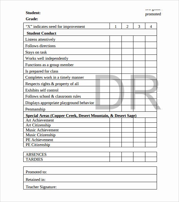 Printable Report Card Template Beautiful Report Card Template 28 Free Word Excel Pdf Documents