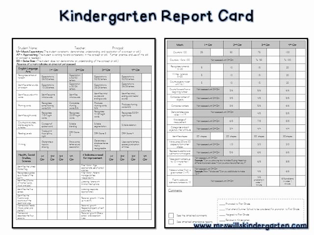 Printable Report Card Template Elegant Free Report Card Template assessment