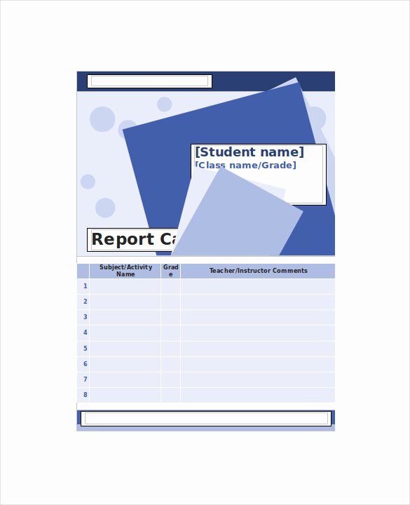 Printable Report Card Template Fresh Homeschool Report Card Template 6 Download Documents In
