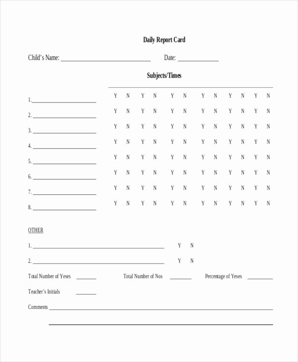 Printable Report Card Template Inspirational 11 Report Card Templates Word Docs Pdf Pages