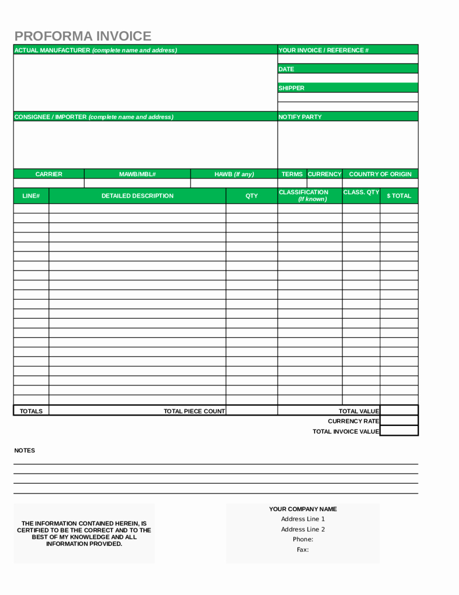 Pro forma Invoice Template Best Of 2019 Proforma Invoice Fillable Printable Pdf &amp; forms